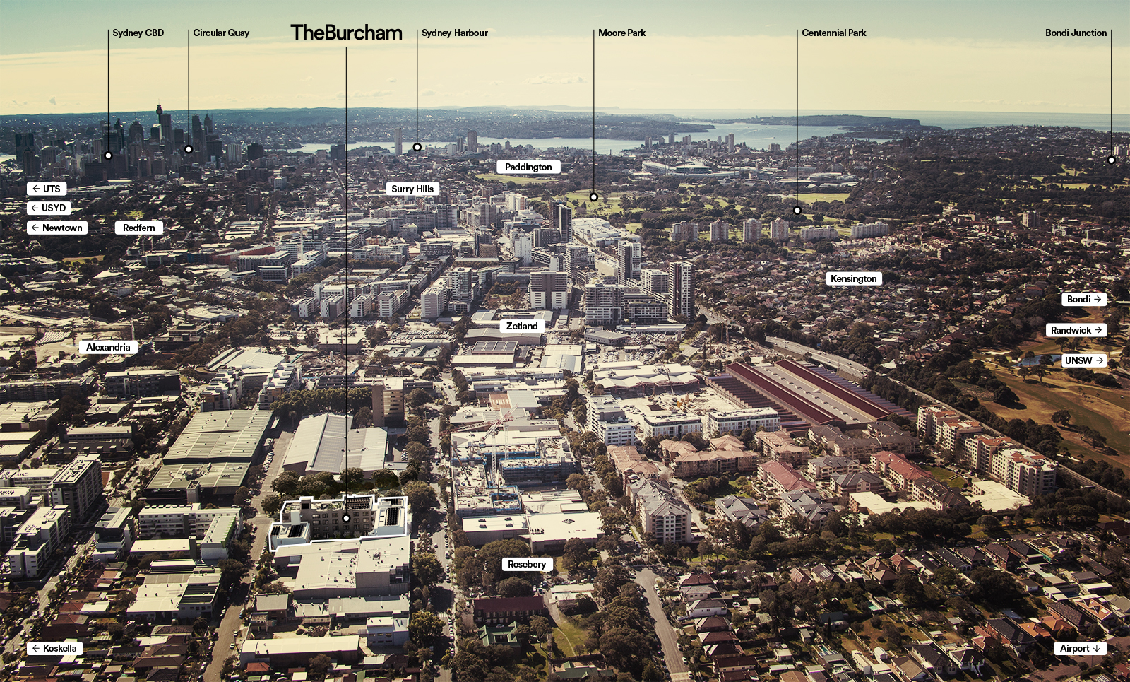The Burcham - Aerial View